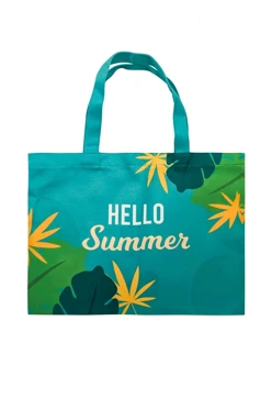 Сумка Комби из греты 40х30 см, печать c двух сторон "Hello Summer"