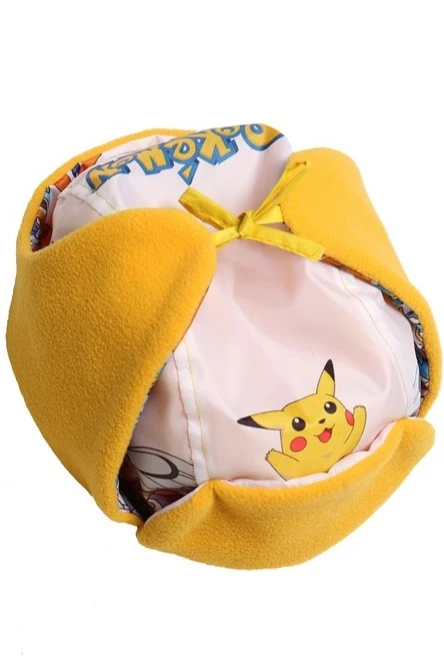 Купить шапку-ушанку на флисе детскую "Pokemon"