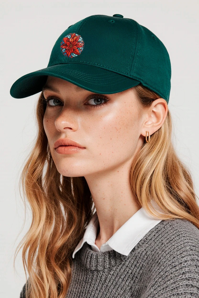 Наклейка-стикер Круг 5х5 см с печатью "Flower"#2