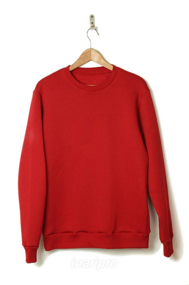 Свитшот Тревис из футера унисекс, однотонная красная#5 Свитшот Тревис из футера унисекс, однотонная красная#5