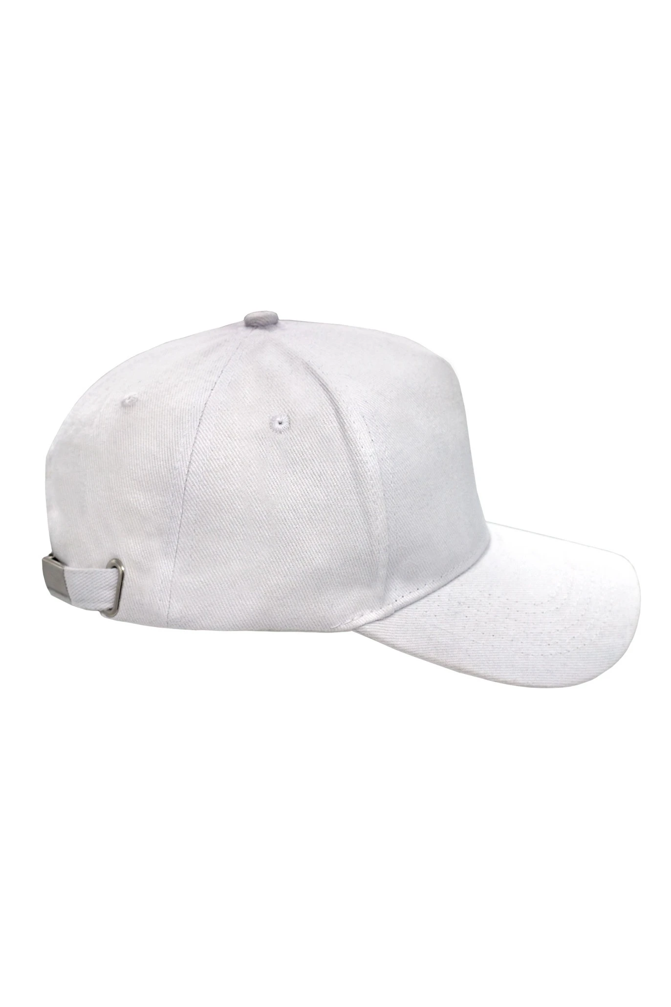Бейсболка Спайк пятиклинка взрослая, однотонная белая (хлопок)#1