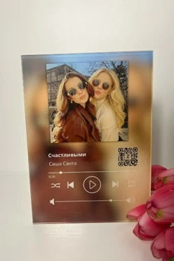 Трек-постер на стекле оживающий "Подруги"