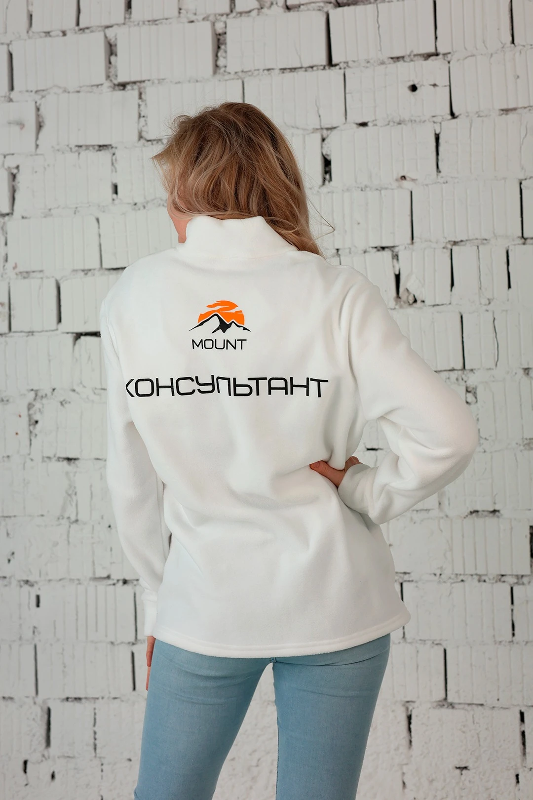 Толстовка Харисон флисовая без капюшона женская, однотонная "Mount"#2 Толстовка Харисон флисовая без капюшона женская, однотонная "Mount"#2