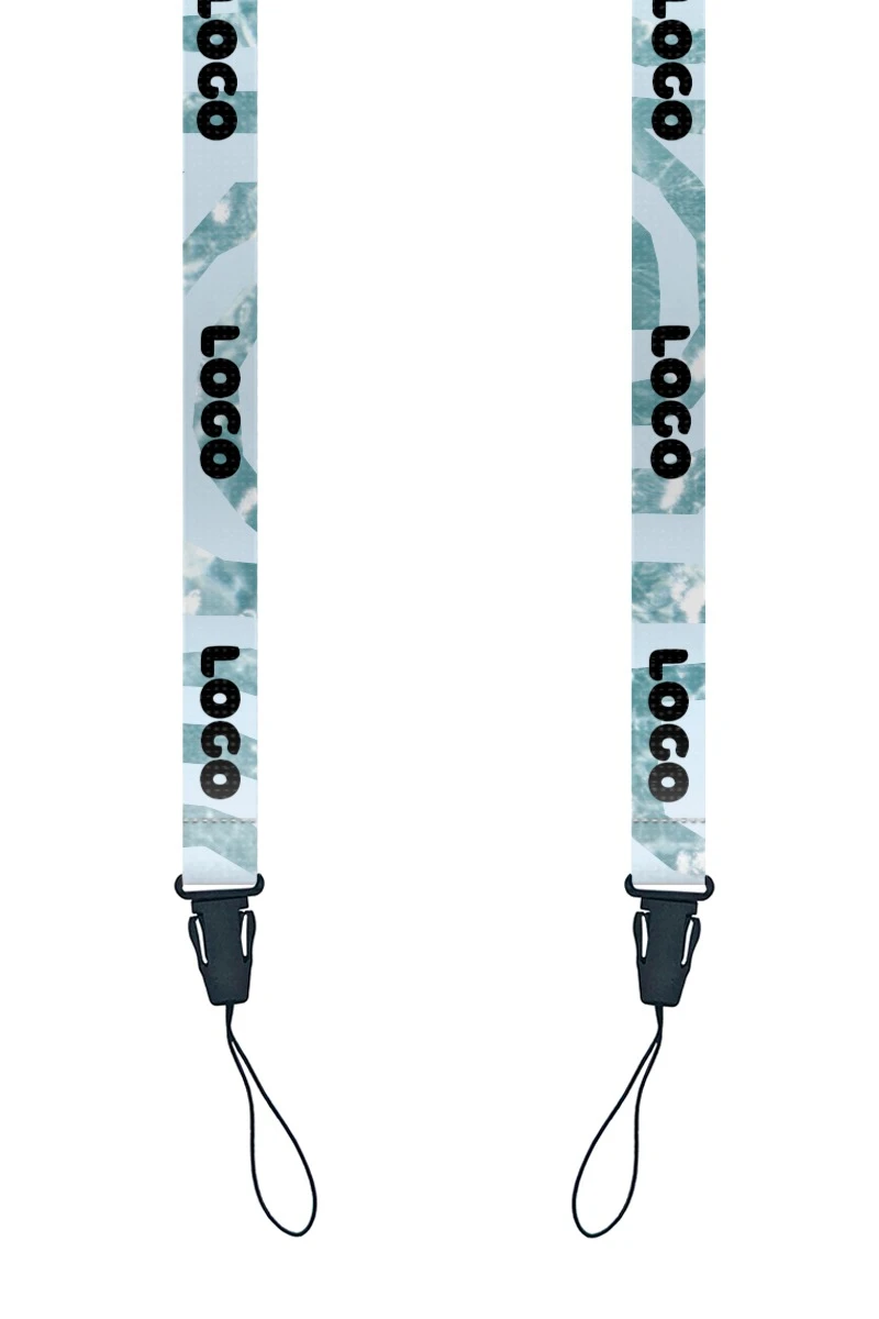 Купить ленту для бейджа блекаут ширина 2 см, с фастексом, с печатью "Logo 3"