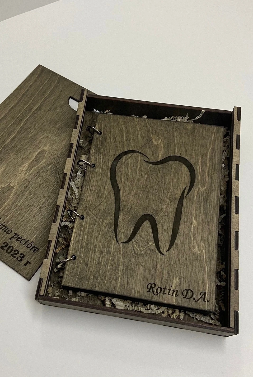 Ежедневник в деревянной обложке с логотипом/надписью, А5#7