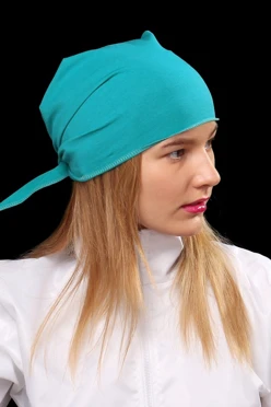 Купить бандану х/б кулирная гладь 60*60*90 голубую