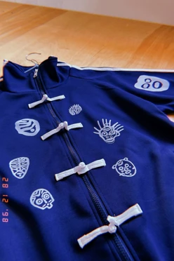 Толстовка на молнии с авторским принтом Петроглифы#2