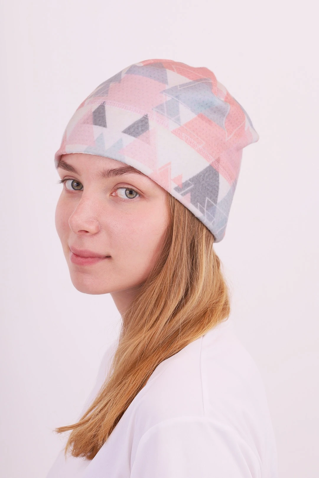 Шапка Лав флисовая однослойная взрослая, с полной запечаткой#5 Шапка Лав флисовая однослойная взрослая, с полной запечаткой#5