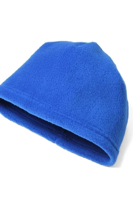 Шапка Вайт флисовая однослойная взрослая, однотонная синяя#6