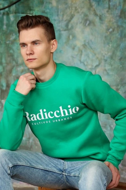 Свитшот Тревис из футера унисекс, однотонная "Radicchio"#5