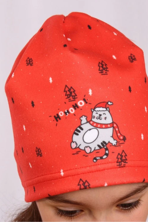 Шапка Лав флисовая однослойная детская, с полной запечаткой#1