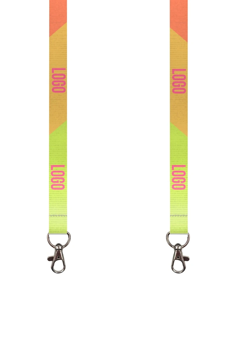 Купить ленту для бейджа репс ширина 1,5 см, с карабином-люкс, с печатью "Logo"