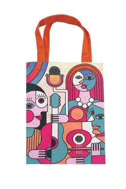 Купить сумку Комби из греты 30х40 см, с принтом "Music Face"