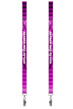 Купить ленту для бейджа репс ширина 2,5 см, с клипсой, с печатью "Делаем мир лучше"