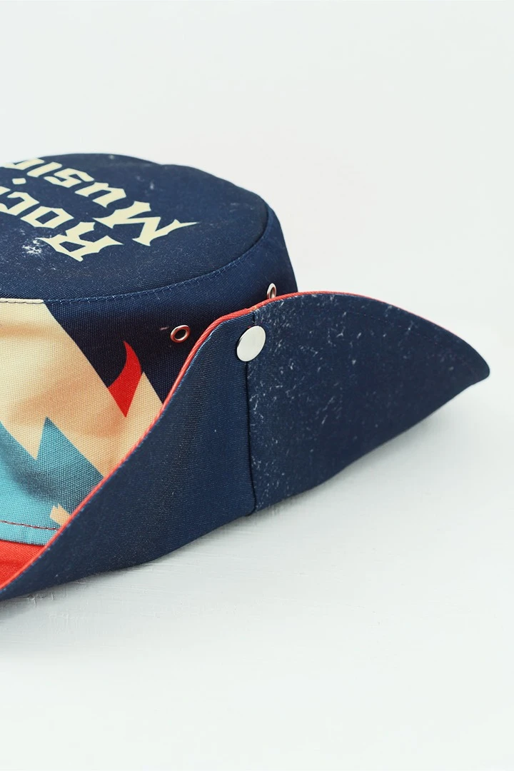 Панама Техас с полями на кнопках, с полной запечаткой#4