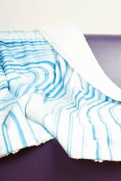 Купить плед Слипи флисовый 120х140 см (двухслойный), с принтом "Sea wave"