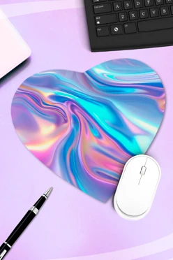 Купить коврик для мыши в форме сердца с принтом "Divorses"