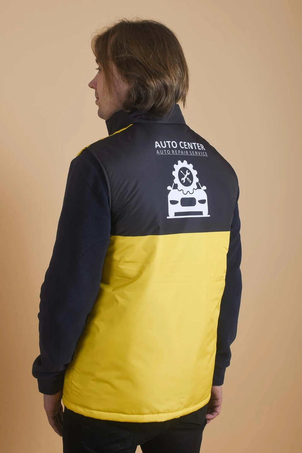 Жилет Детройт без капюшона унисекс, с полной запечаткой "Auto Cente"#1