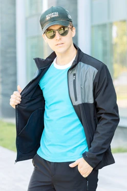 Ветровка Вермон из софтшелла унисекс, с частичной запечаткой#1