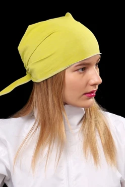 Купить бандану х/б кулирная гладь 60*60*90 желтую