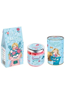 Набор с чаем, кофе и мёдом на 8 марта#3