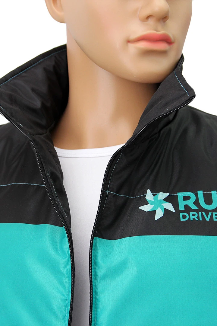 Жилет Портер на синтепоне со стежкой унисекс, с полной запечаткой "RU DRIVE"#2