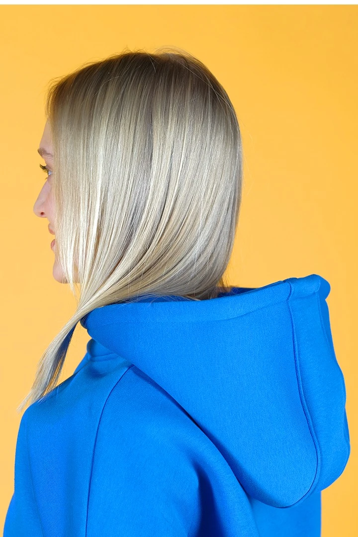 Худи Кинг из футера унисекс, однотонная голубая "Life is"#2 Худи Кинг из футера унисекс, однотонная голубая "Life is"#2