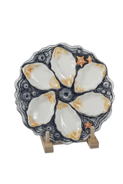 Купить тарелку устричную фарфоровую d26