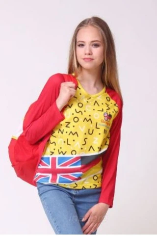 Купить детский лонгслив Спэйс Плюс с полной запечаткой