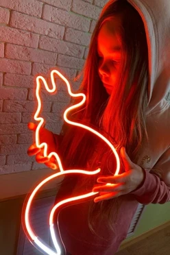 Светильник дизайнерский неоновый "Лисенок"