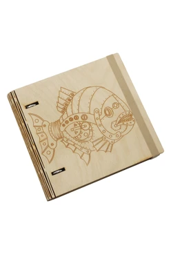 Купить блокнот деревянный 14х13 см