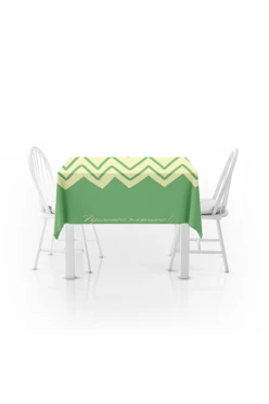 Купить скатерть квадратную 135х135 см, с полной запечаткой "Приятного аппетита"