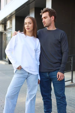 Лонгслив Фрэнсис унисекс однотонный (хлопок)#1