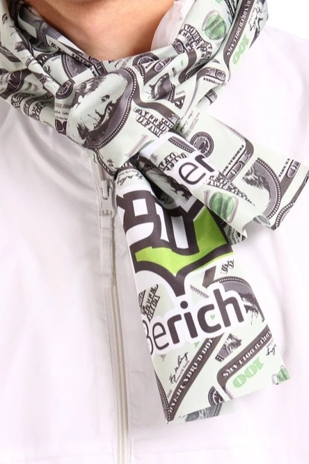 Шарф однослойный легкий 15х120 см, с полной запечаткой "Berich"#3 Шарф однослойный легкий 15х120 см, с полной запечаткой "Berich"#3