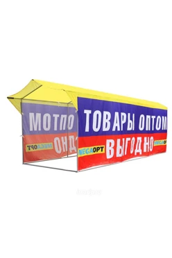 Купить Тент с полной запечаткой (с козырьком) 2х6 м