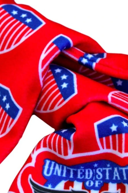 Шарф двухслойный утепленный 15х100 см, с полной запечаткой "USA"#8 Шарф двухслойный утепленный 15х100 см, с полной запечаткой "USA"#8