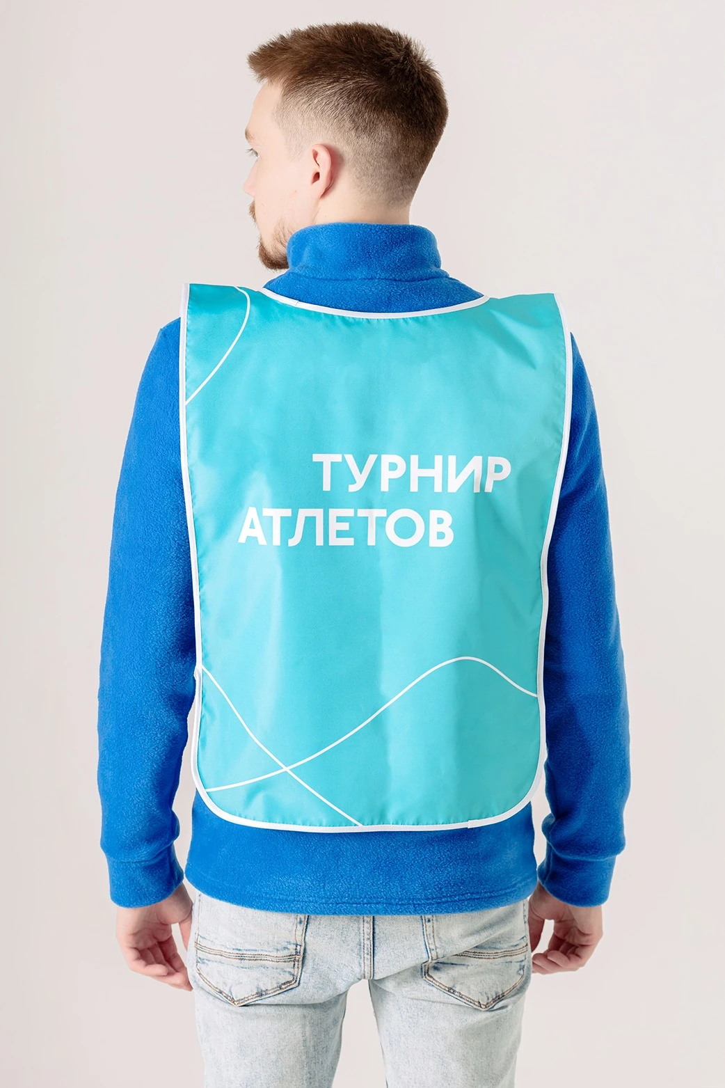 Манишка Юнив 40х60 см из дьюспо, с полной запечаткой "Tournament of athletes"#2 Манишка Юнив 40х60 см из дьюспо, с полной запечаткой "Tournament of athletes"#2