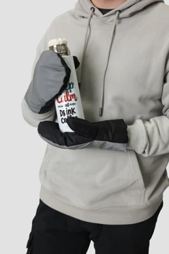 Варежки Люмос утепленные светоотражающие, однотонные#1