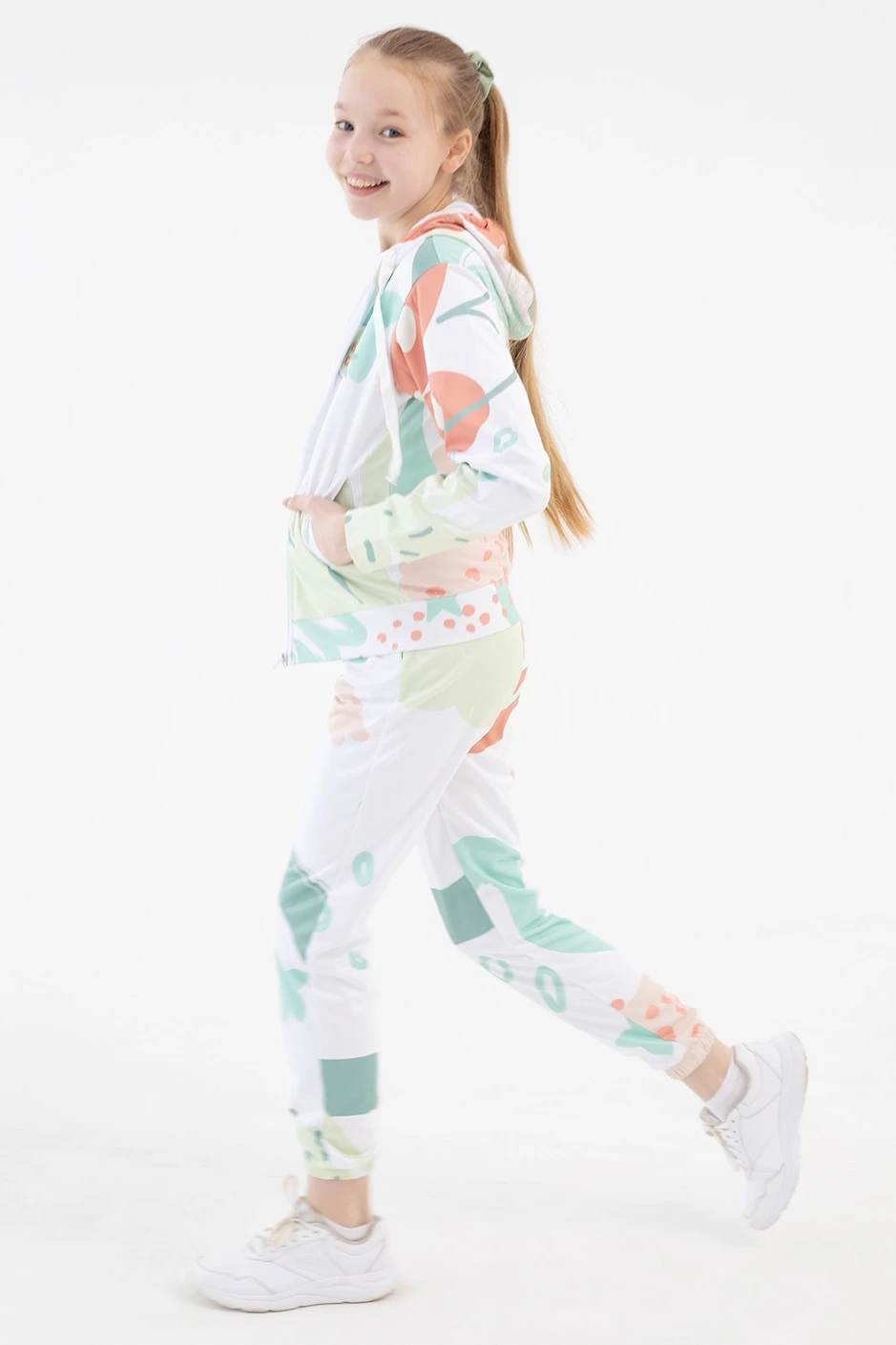 Брюки Экшен зауженные детские с полной запечаткой "Eco camp"#3