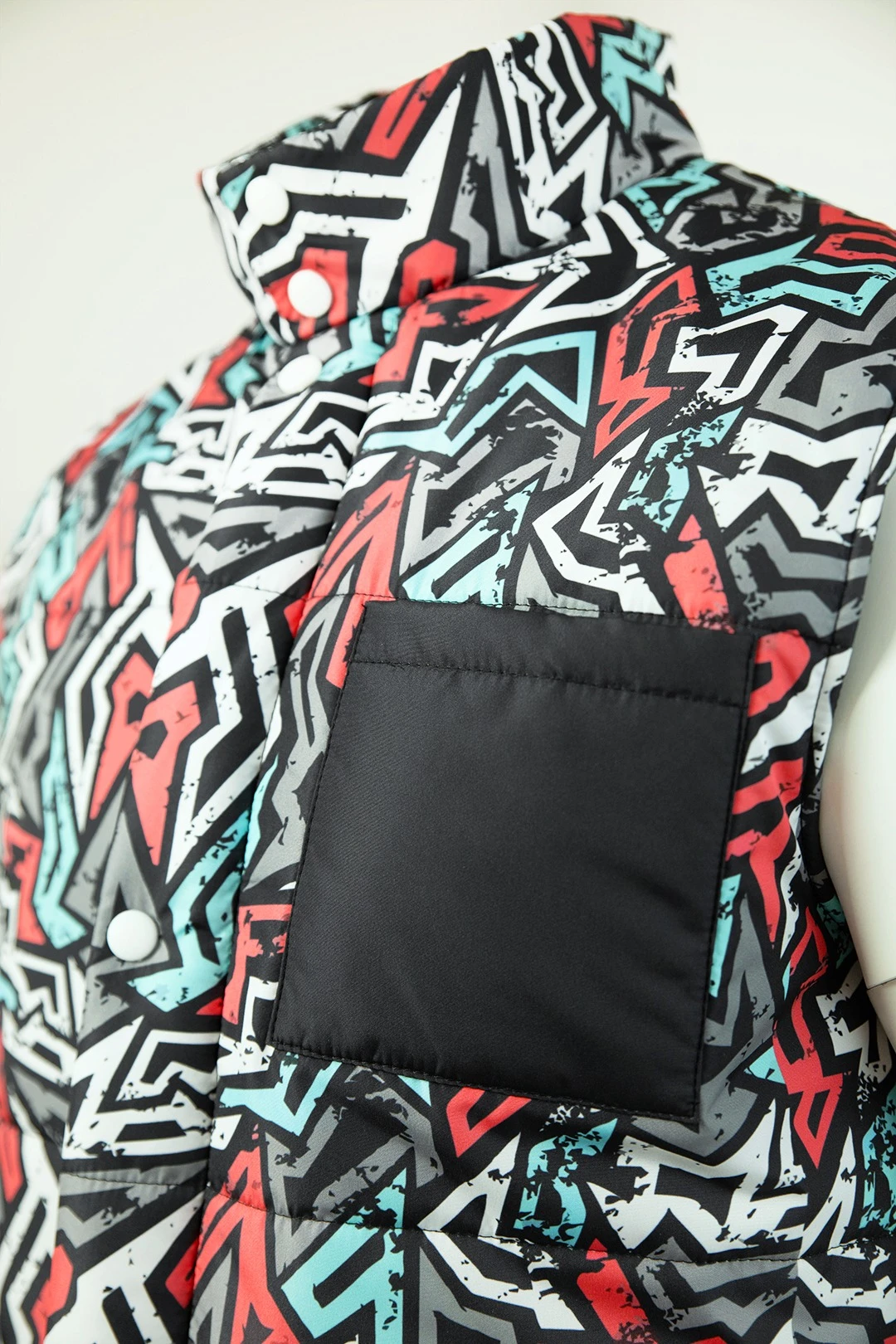 Жилет Хайк на синтепоне унисекс, с полной запечаткой "Print"#1