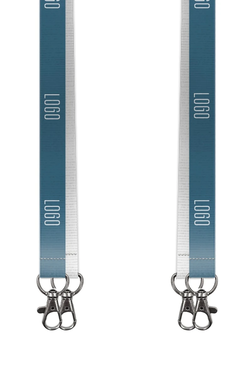 Купить ленту для бейджа репс ширина 2 см, с двумя карабинами-люкс, с печатью "Море"