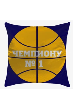 Купить подушку 45х45 см, с принтом "Champion number 1"