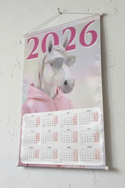 Календарь из полиэстера 40х60 см, клемм-шина 8 мм#1