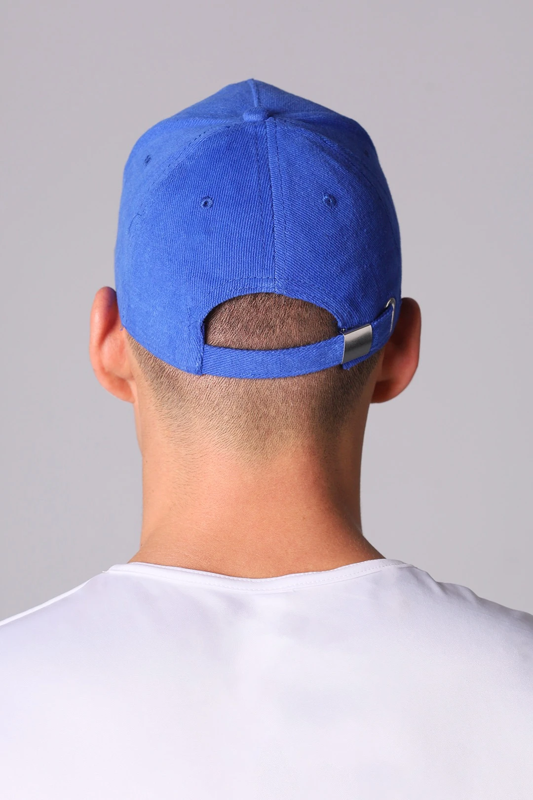 Бейсболка Спайк пятиклинка взрослая, однотонная синяя (хлопок)#3 Бейсболка Спайк пятиклинка взрослая, однотонная синяя (хлопок)#3