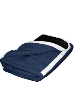 Купить плед Компакт (со вставкой из оксфорда) флисовый 155х170 см, однотонный черно-синий