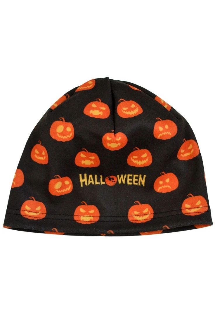 Шапка Лав флисовая однослойная взрослая, с полной запечаткой "Halloween"#6
