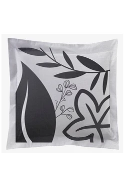 Купить подушку с бордюром 30х30 см, с принтом "Leaves"