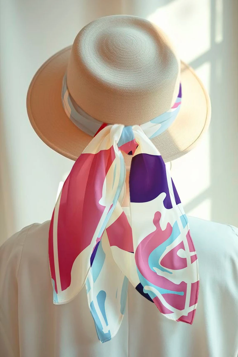 Платок Шанель 80х80 см, с полной запечаткой "Paint abstraction"#1