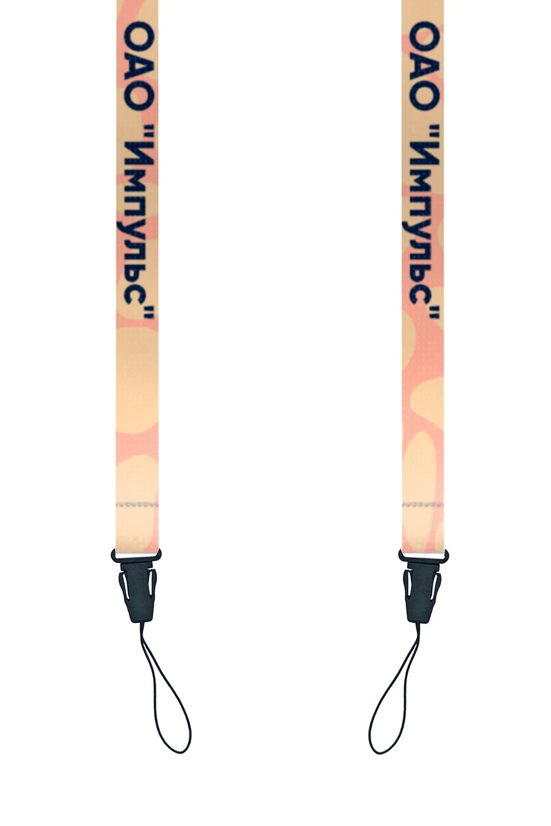 Купить ленту для бейджа блекаут ширина 1,5 см, с фастексом, с печатью "Импульс"