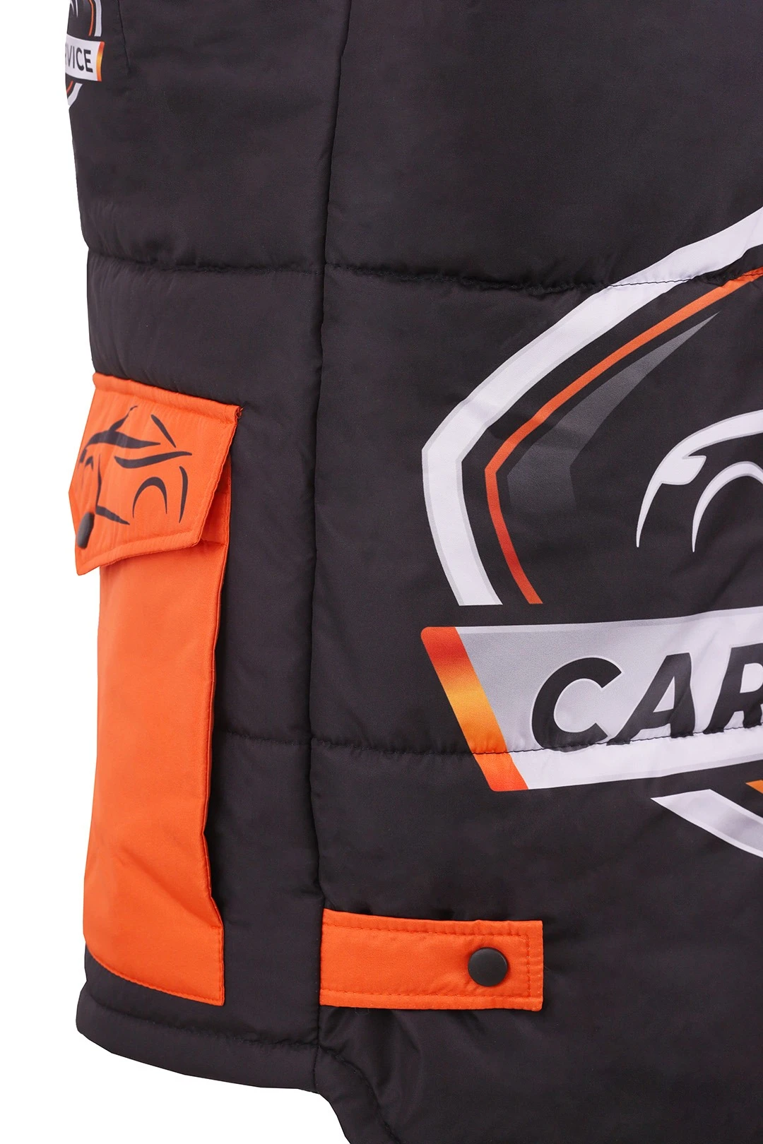 Жилет Хайк на синтепоне унисекс, с полной запечаткой "Car Service"#1 Жилет Хайк на синтепоне унисекс, с полной запечаткой "Car Service"#1